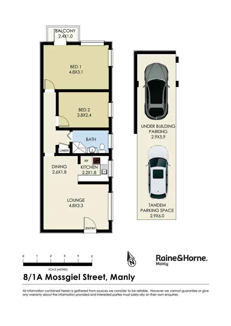 Floorplan of Homely apartment listing, 8/1a Mossgiel Street, Manly NSW 2095