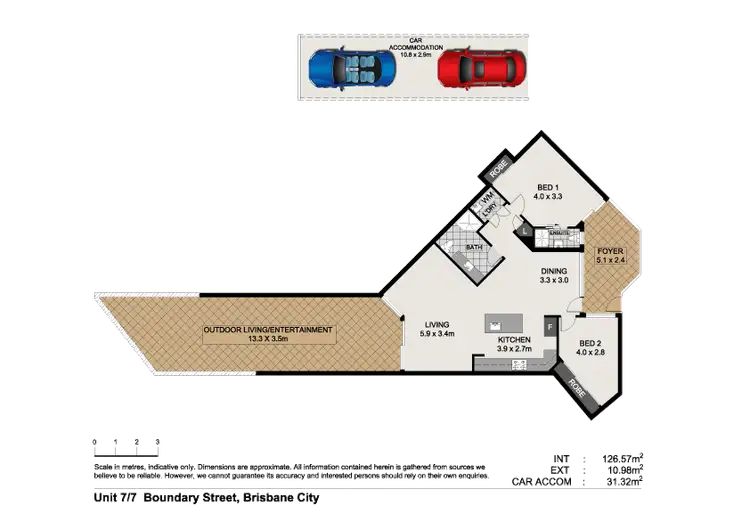 Floorplan of Homely apartment listing, 7/7 Boundary Street, Brisbane City QLD 4000