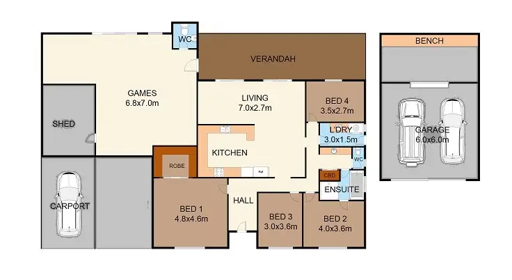 Floorplan of Homely house listing, 47 Stevens Drive, Angle Vale SA 5117