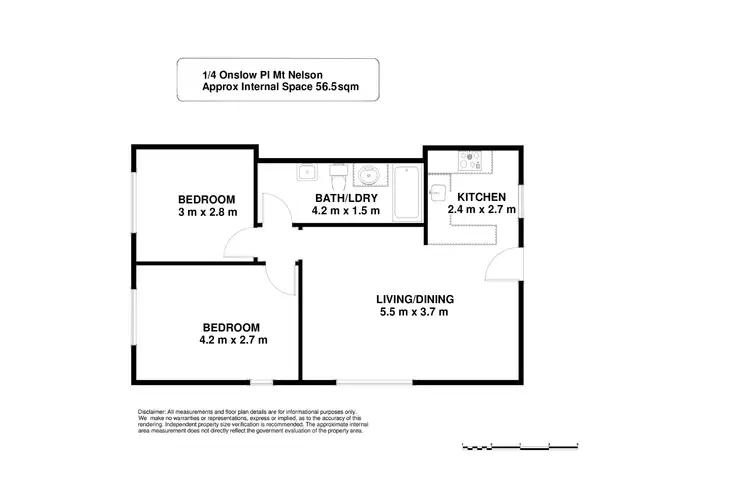 Floorplan of Homely apartment listing, 1/4 Onslow Place, Mount Nelson TAS 7007