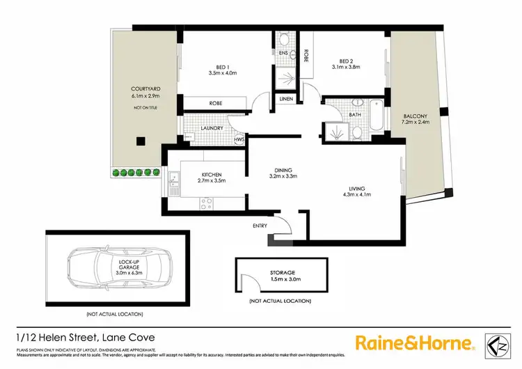 Floorplan of Homely apartment listing, 1/12 Helen Street, Lane Cove NSW 2066