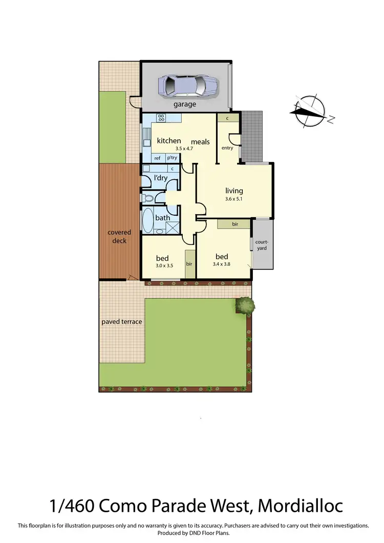 Floorplan of Homely unit listing, 1/460 Como Parade West, Mordialloc VIC 3195