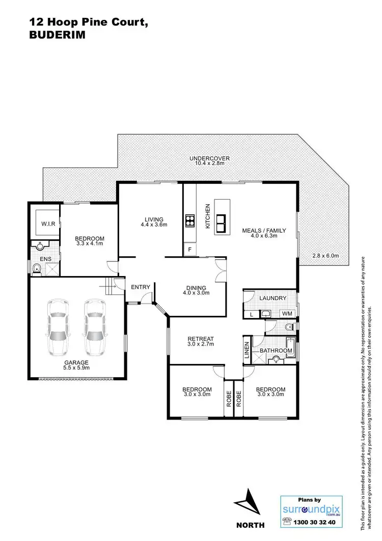 Floorplan of Homely house listing, 12 Hoop Pine Court, Buderim QLD 4556