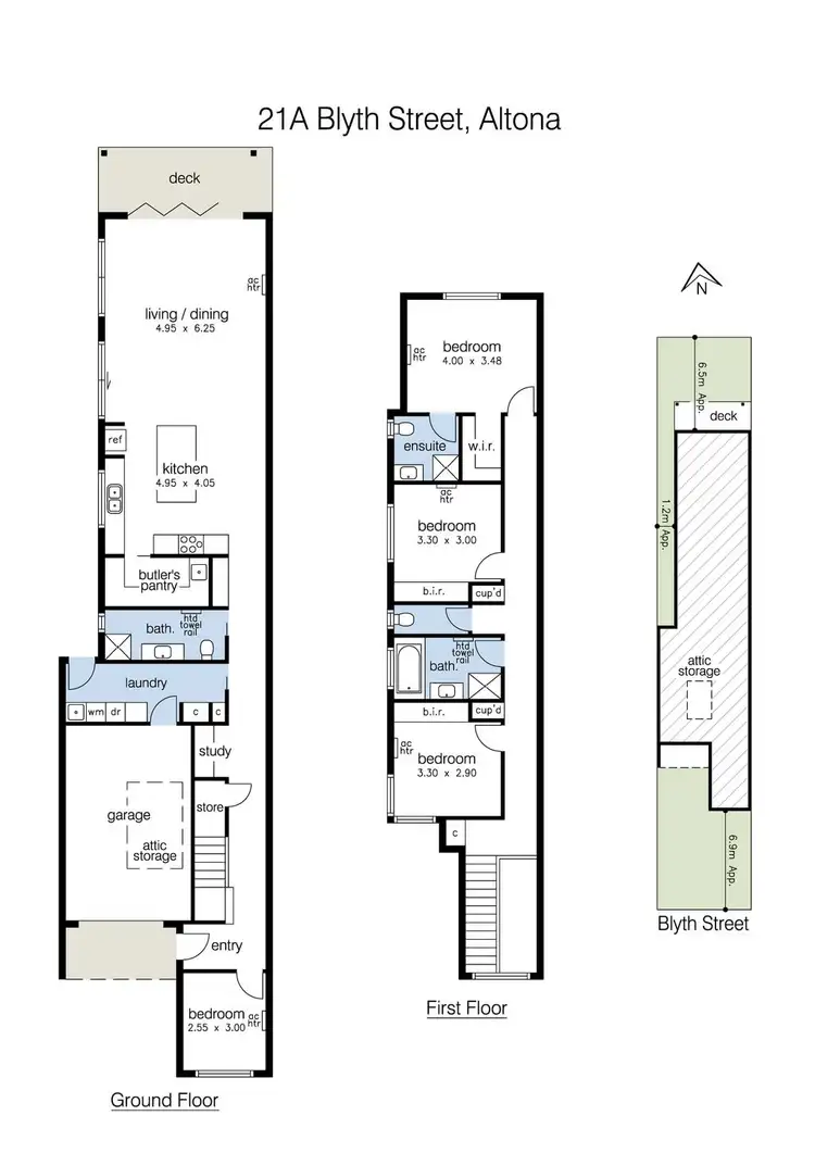 Floorplan of Homely townhouse listing, 21A Blyth Street, Altona VIC 3018
