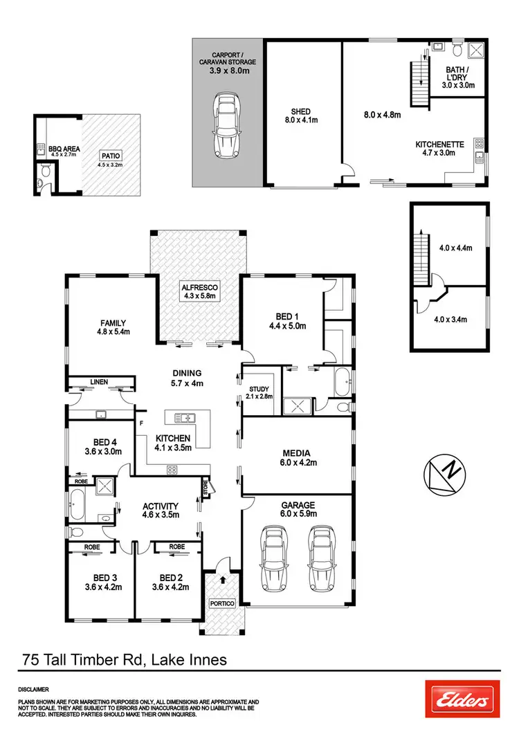 Floorplan of Homely rural property listing, 75 Tall Timber Road, Lake Innes NSW 2446