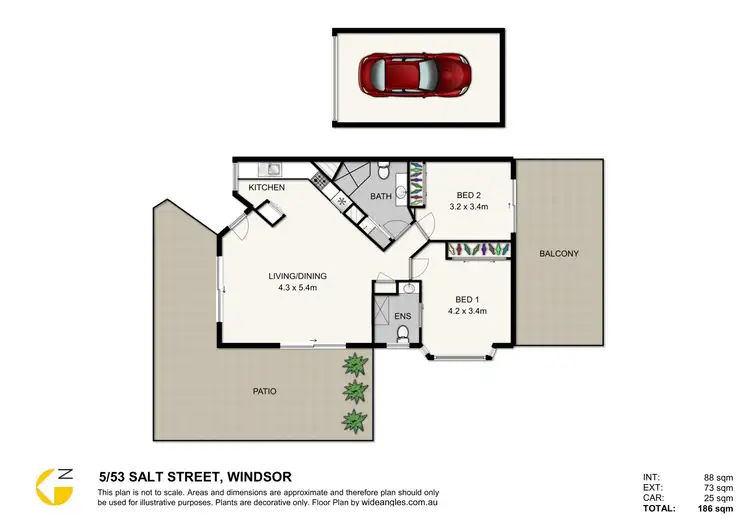 Floorplan of Homely unit listing, 5/53 Salt Street, Windsor QLD 4030