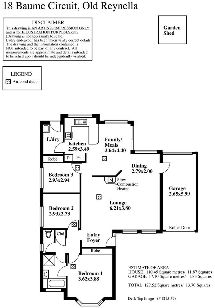 Floorplan of Homely house listing, 18 Baume Circuit, Old Reynella SA 5161