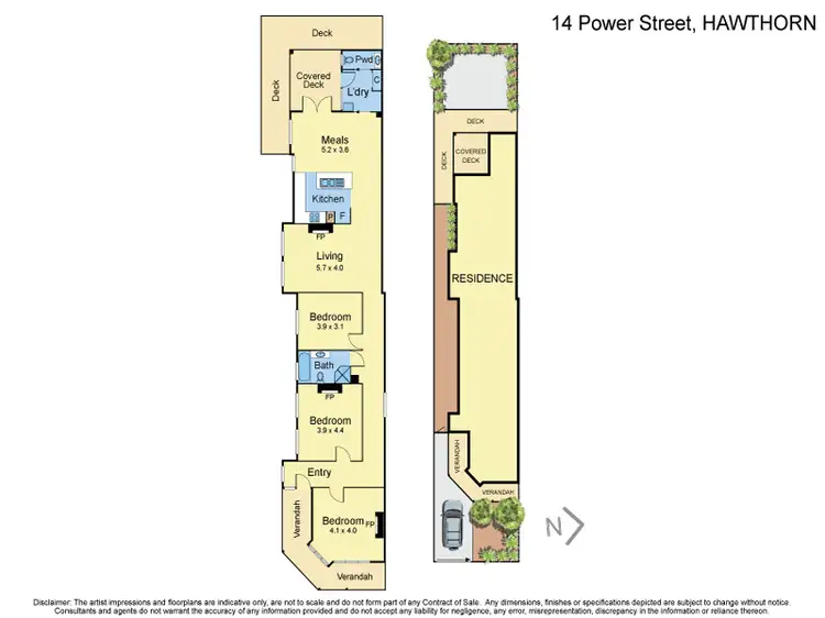 Floorplan of Homely house listing, 14 Power Street, Hawthorn VIC 3122