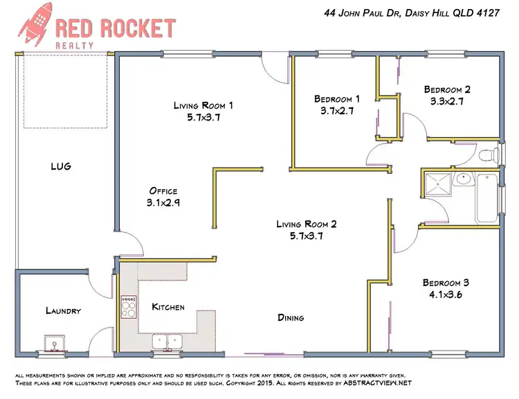 Floorplan of Homely house listing, 44 John Paul Drive, Daisy Hill QLD 4127