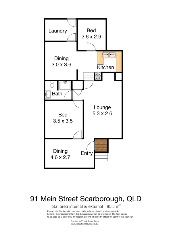 Floorplan of Homely house listing, 91 Mein Street, Scarborough QLD 4020