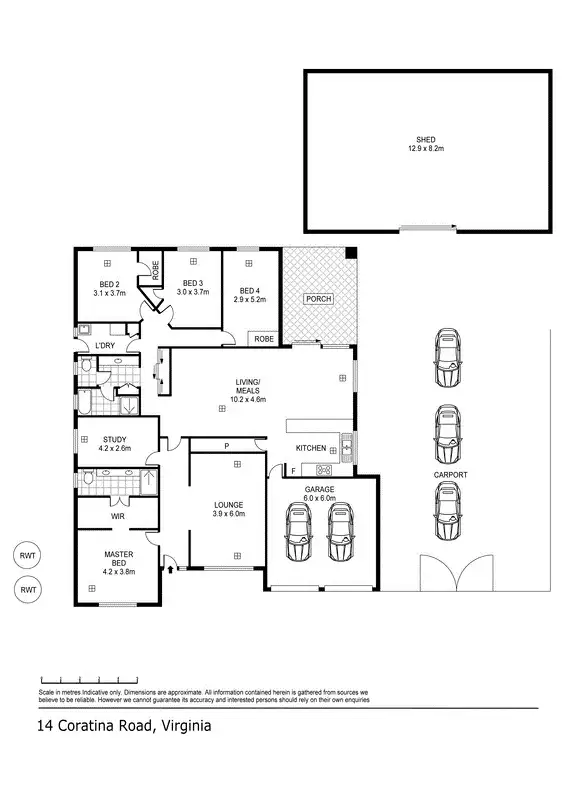Floorplan of Homely house listing, 14 Coratina Rd, Virginia SA 5120