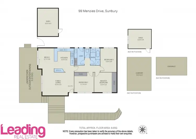 Floorplan of Homely house listing, 99 Menzies Drive, Sunbury VIC 3429
