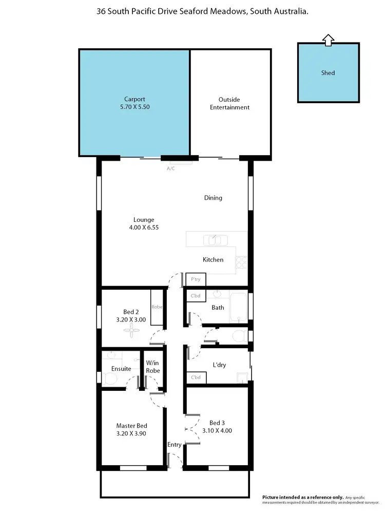 Floorplan of Homely house listing, 36 South Pacific Drive, Seaford Meadows SA 5169