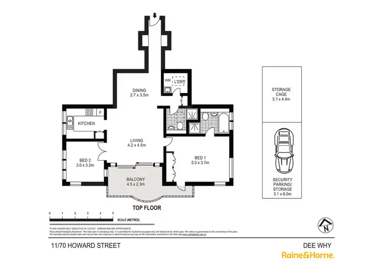 Floorplan of Homely unit listing, 11/70-72 Howard Avenue, Dee Why NSW 2099