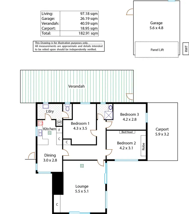 Floorplan of Homely house listing, 209 Woodford Road, Elizabeth North SA 5113