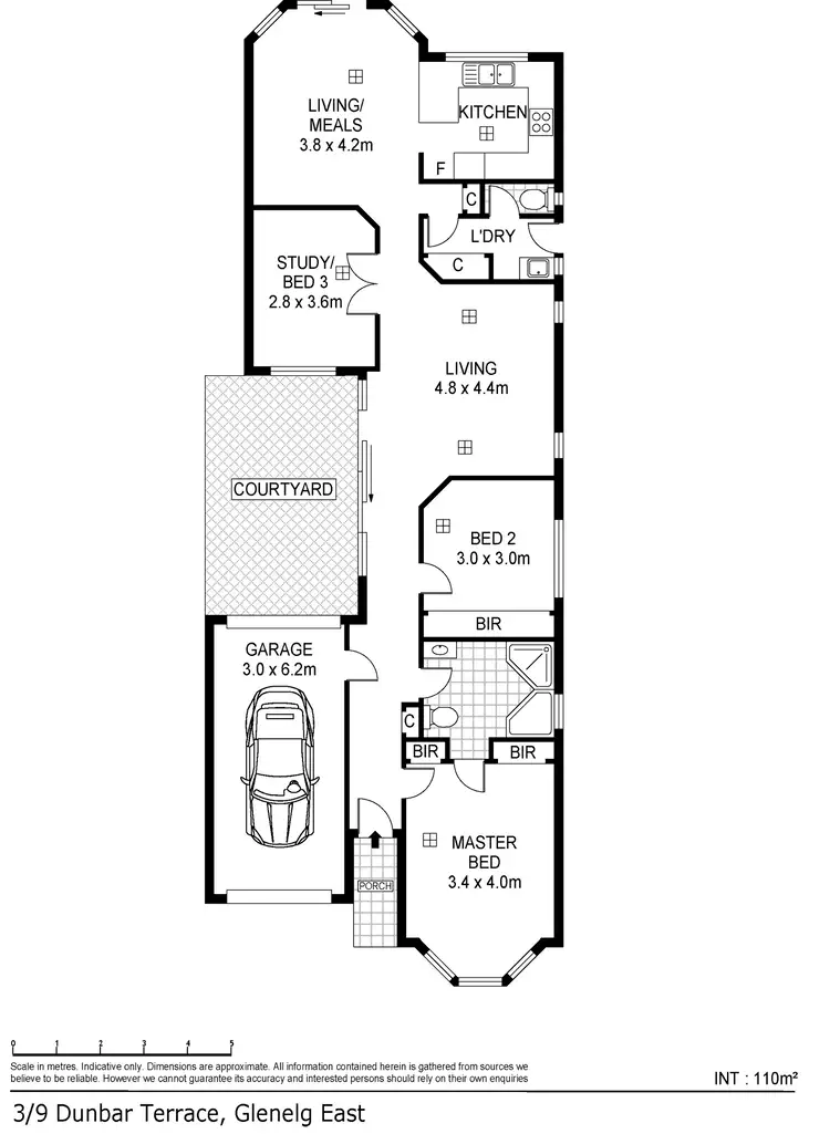 Floorplan of Homely unit listing, 3/9 Dunbar Terrace, Glenelg East SA 5045