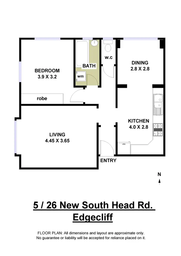 Floorplan of Homely apartment listing, 5/26 New South Head Road (entry via Oswald St), Edgecliff NSW 2027