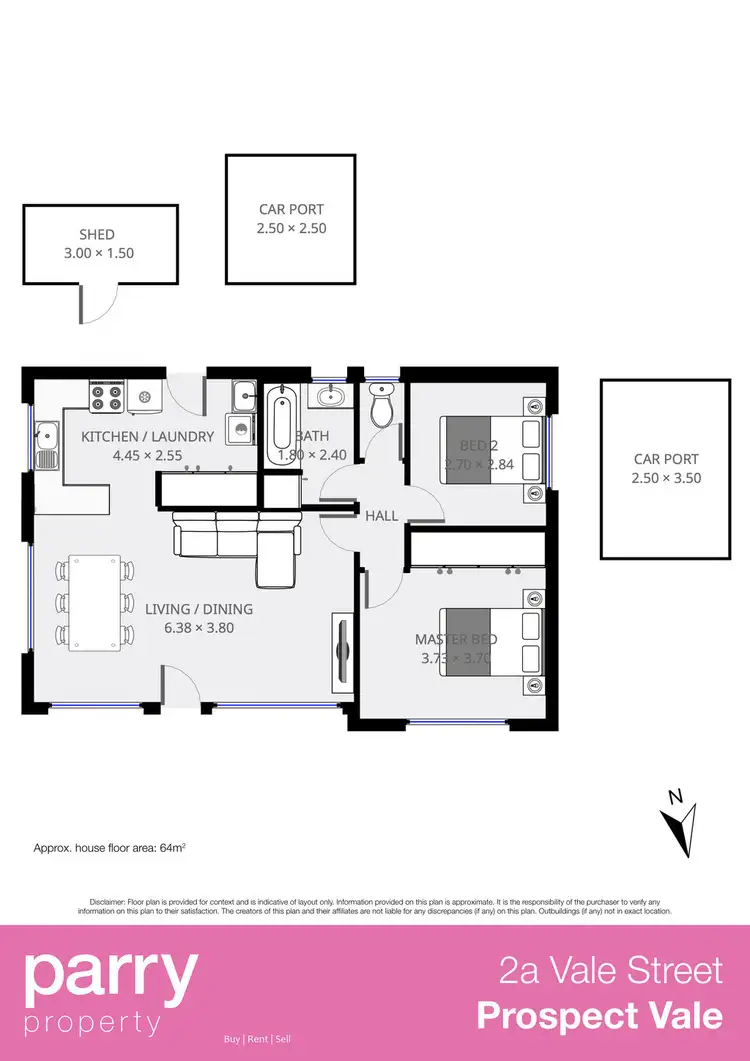 Floorplan of Homely house listing, 2A Vale Street, Prospect Vale TAS 7250