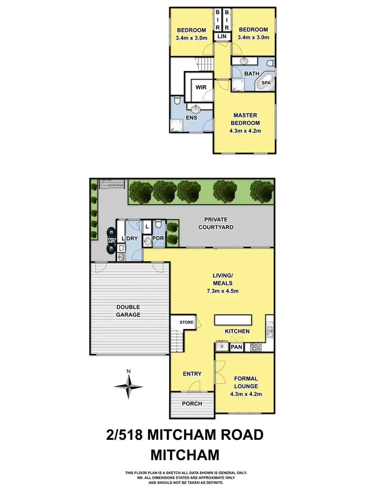 Floorplan of Homely townhouse listing, 2/518 Mitcham Road, Mitcham VIC 3132