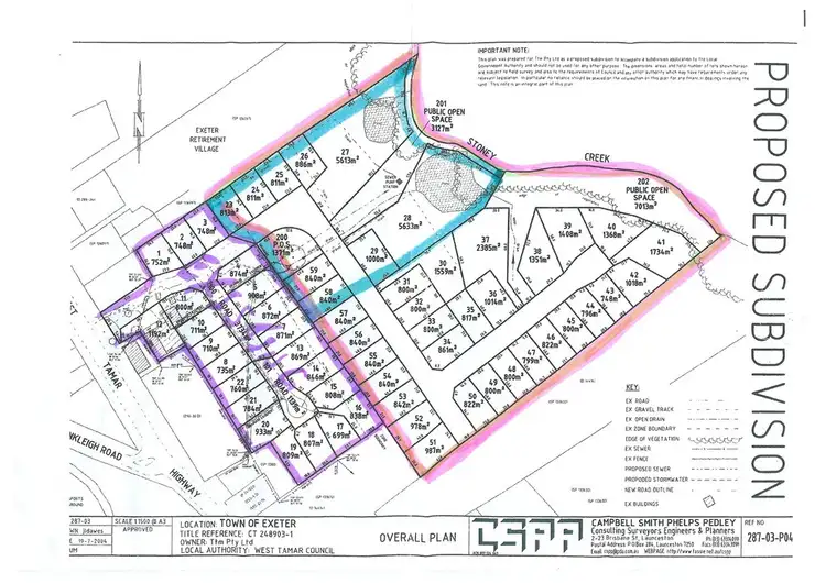 Floorplan of Homely land listing, 132 Main Road, Exeter TAS 7275