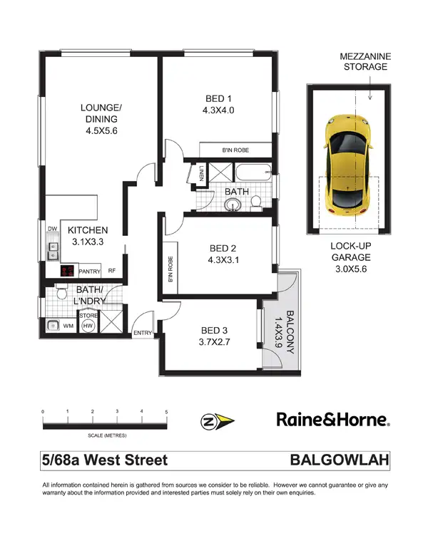 Floorplan of Homely apartment listing, 5/68a West Street, Balgowlah NSW 2093
