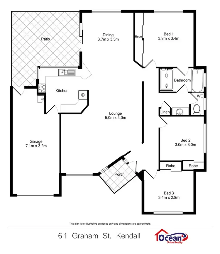 Floorplan of Homely house listing, 61 Graham Street, Kendall NSW 2439