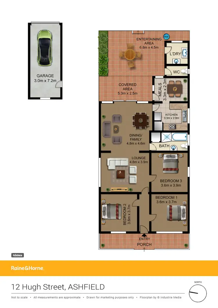 Floorplan of Homely house listing, 12 Hugh Street, Ashfield NSW 2131