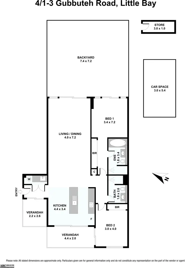 Floorplan of Homely apartment listing, 4/1-3 Gubbuteh Road, Little Bay NSW 2036