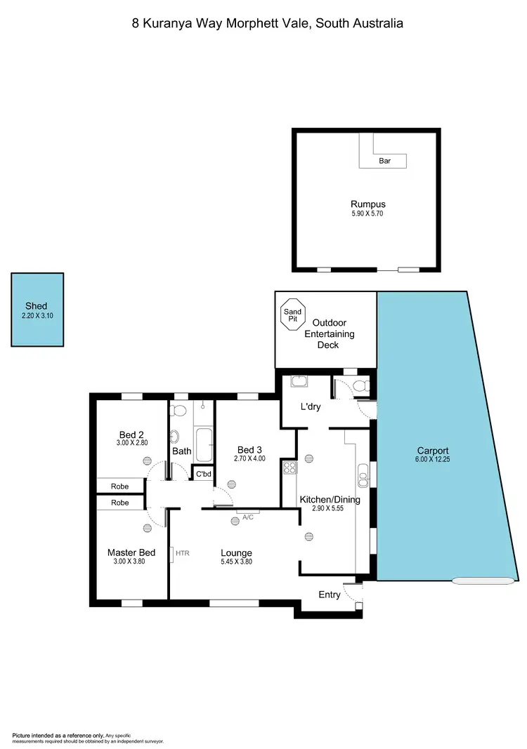 Floorplan of Homely house listing, 8 Kuranya Way, Morphett Vale SA 5162