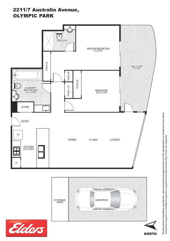 Floorplan of Homely apartment listing, 2211/7 Australia Ave, Sydney Olympic Park NSW 2127