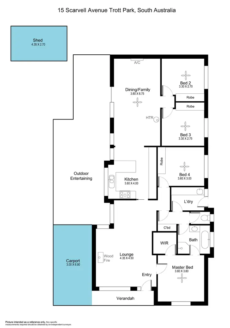 Floorplan of Homely house listing, 15 Scarvell Avenue, Trott Park SA 5158