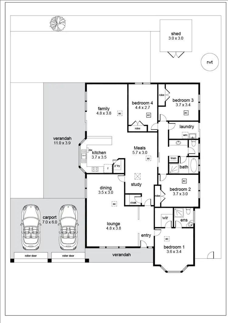 Floorplan of Homely house listing, 7 Nyrang Circuit, Woodcroft SA 5162