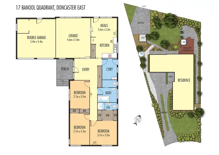 Floorplan of Homely house listing, 17 Banool Quadrant, Doncaster East VIC 3109