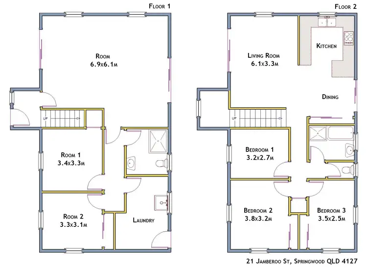 Floorplan of Homely house listing, 21 Jamberoo Drive, Springwood QLD 4127