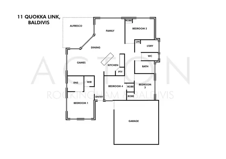 Floorplan of Homely house listing, 11 Quokka Link, Baldivis WA 6171