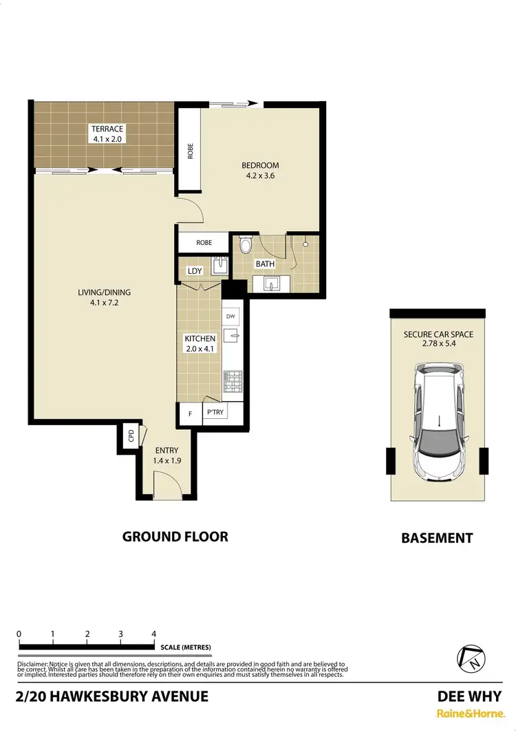 Floorplan of Homely unit listing, 2/20 Hawkesbury Avenue, Dee Why NSW 2099