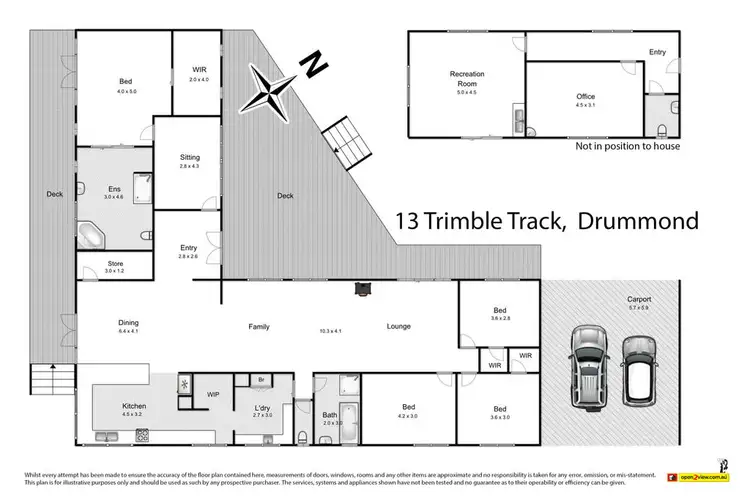 Floorplan of Homely house listing, 13 Trimble Track, Lauriston VIC 3444