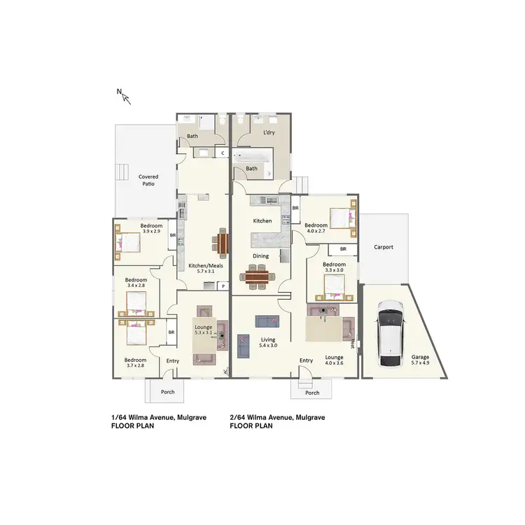 Floorplan of Homely unit listing, 1/64 Wilma Avenue, Mulgrave VIC 3170