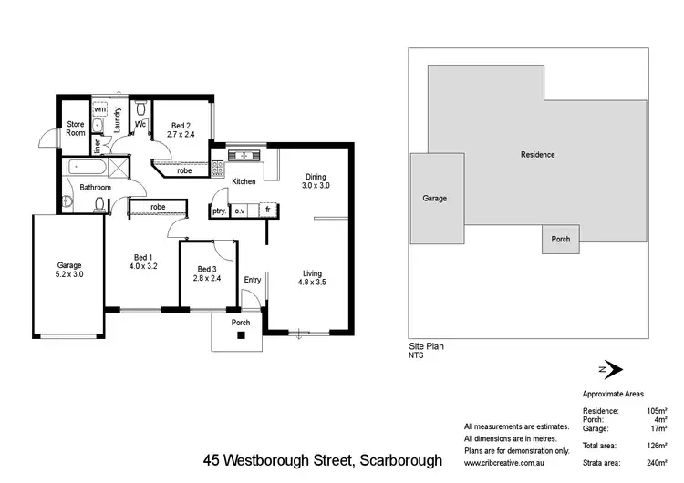Floorplan of Homely villa listing, 45 Westborough Street, Scarborough WA 6019