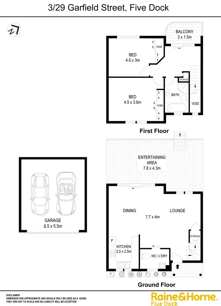 Floorplan of Homely townhouse listing, 3/29 Garfield Street, Five Dock NSW 2046