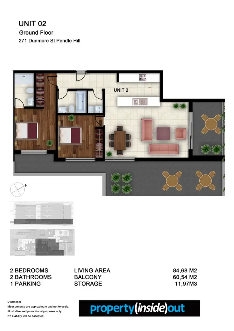 Floorplan of Homely apartment listing, 2/271 Dunmore Street, Pendle Hill NSW 2145