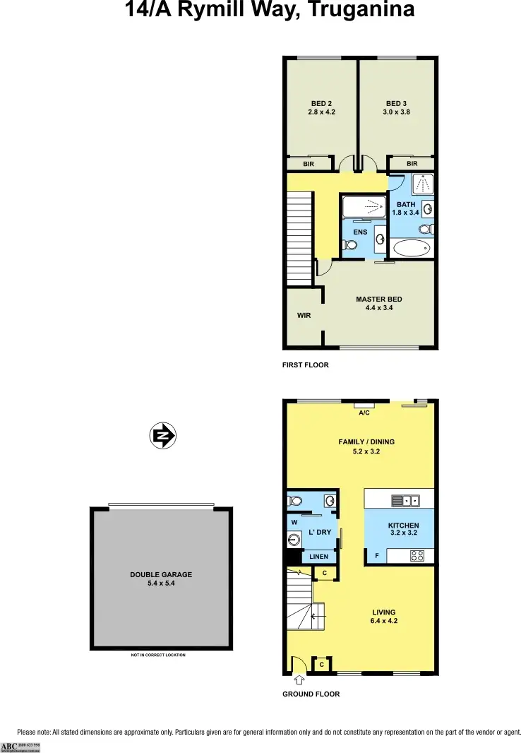 Floorplan of Homely townhouse listing, 14A Rymill Way, Truganina VIC 3029
