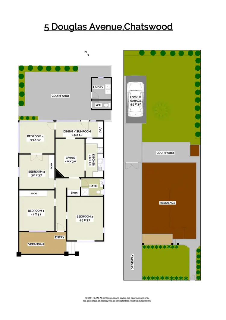 Floorplan of Homely house listing, 5 Douglas Avenue, Chatswood NSW 2067