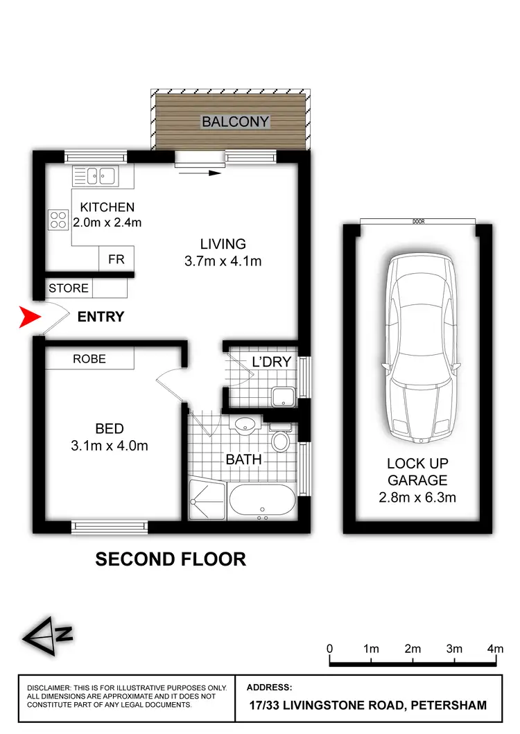 Floorplan of Homely apartment listing, 17/33 Livingstone Road, Petersham NSW 2049