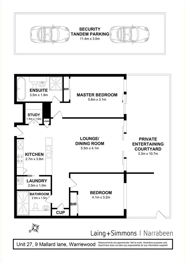 Floorplan of Homely apartment listing, 27/9 Mallard Lane, Warriewood NSW 2102