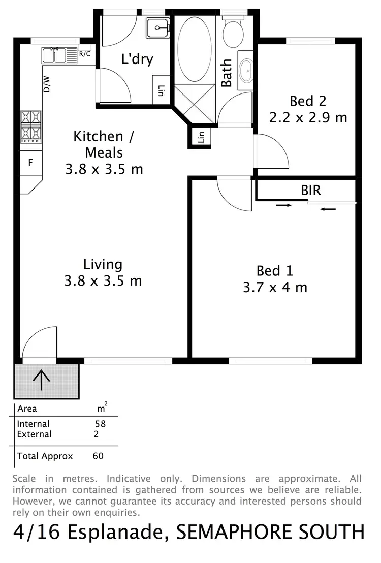 Floorplan of Homely unit listing, 4/16 Esplanade, Semaphore South SA 5019