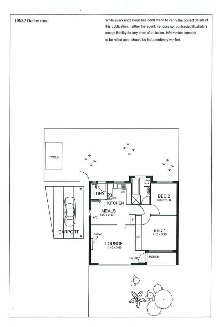 Floorplan of Homely unit listing, 6 / 32 Darley Road, Paradise SA 5075