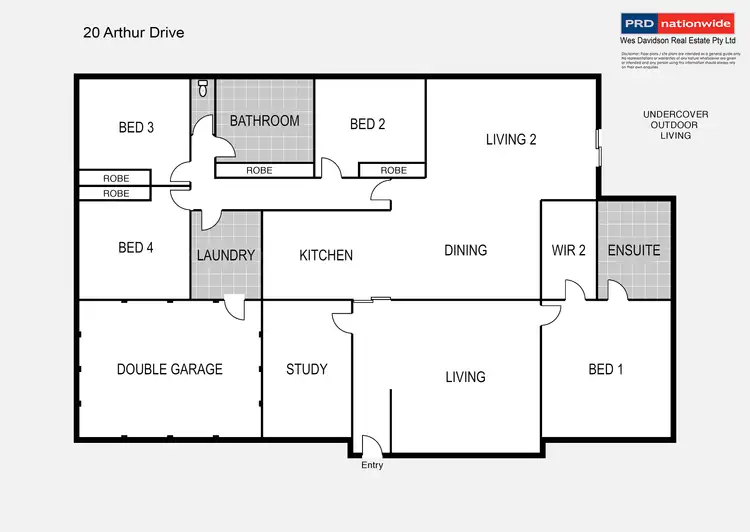 Floorplan of Homely house listing, 20 Arthur Drive, Horsham VIC 3400