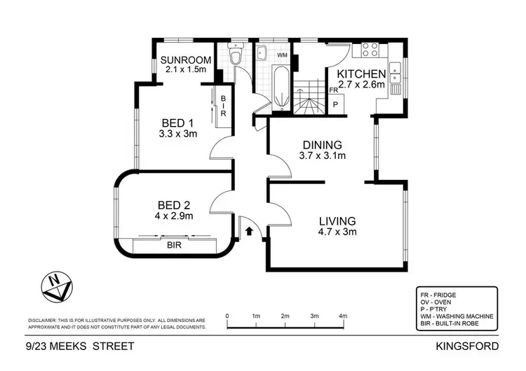 Floorplan of Homely apartment listing, 9/23 Meeks Street, Kingsford NSW 2032