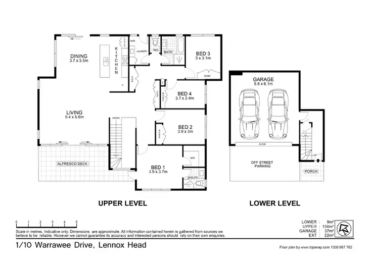 Floorplan of Homely semi-detached listing, 1/10 WARRAWEE DRIVE, Lennox Head NSW 2478